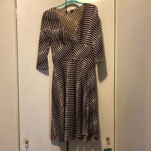Vintage Y2K Alyn Paige Brown Polkadot Dress 9/10 brown fit & flare